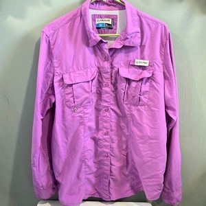 Magellan XL relaxed fit moisture wicking purple fish gear shirt